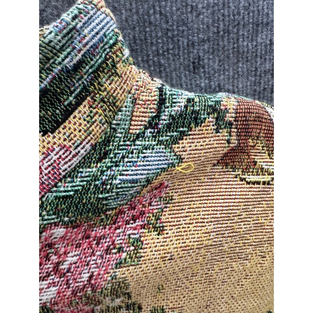 Sugar Street Weavers Vintage Floral Tapestry Jacket Cotton One Size Made in USA - Picture 8 of 11